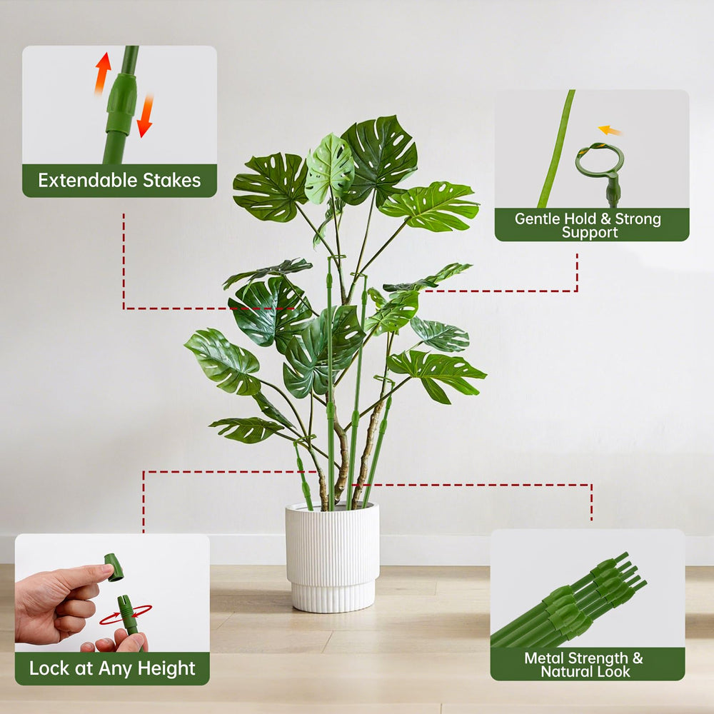 Pack of Yhtpouqe 6 Plant Stakes displayed on a wooden table