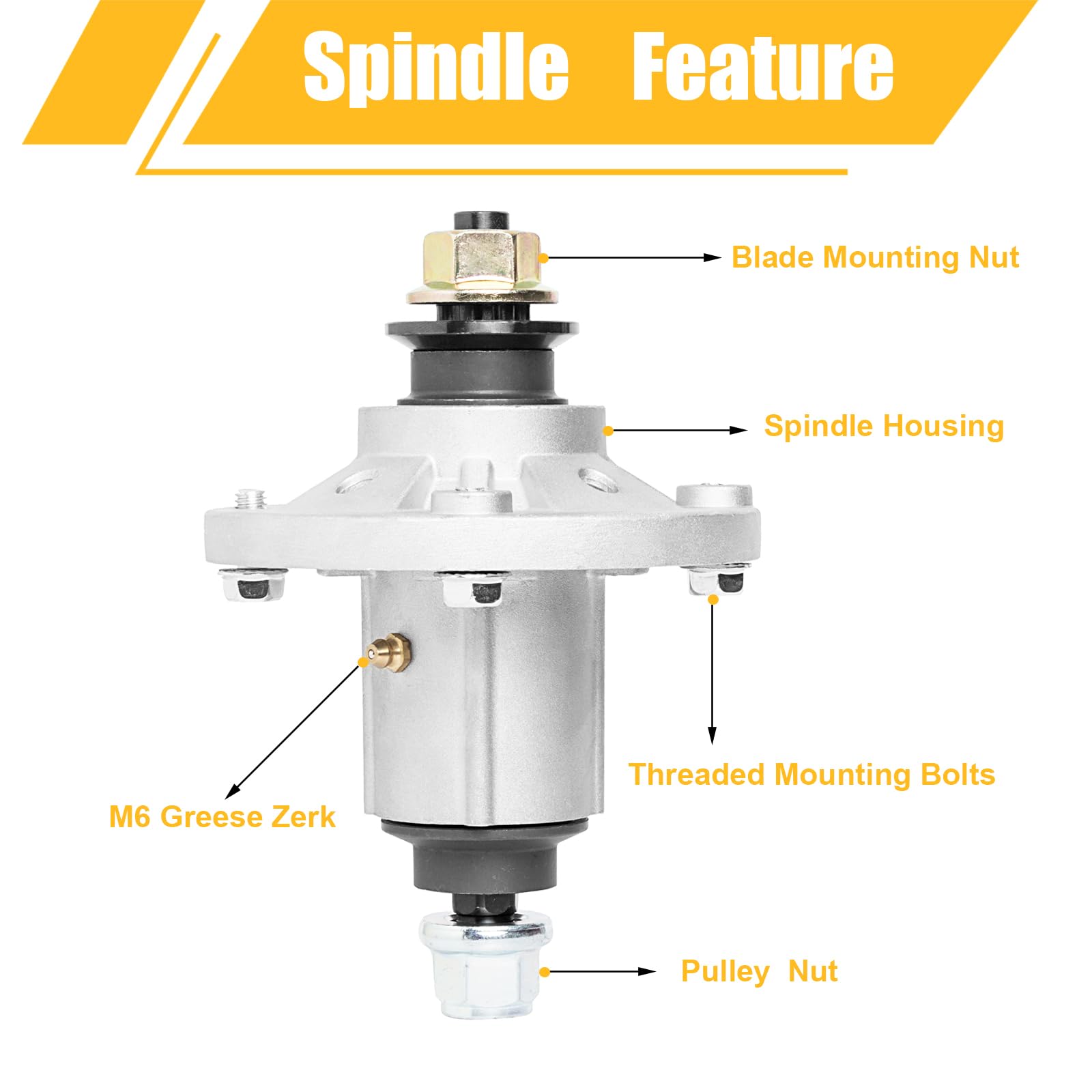 Package contents: 2 spindles, bolts, nuts