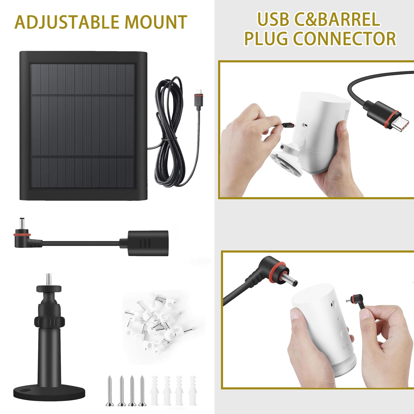 Package contents of Fehuatenda solar panel