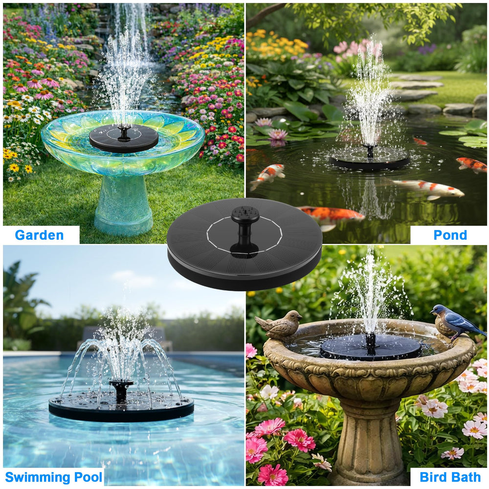Package contents of FYDGTPI solar fountain
