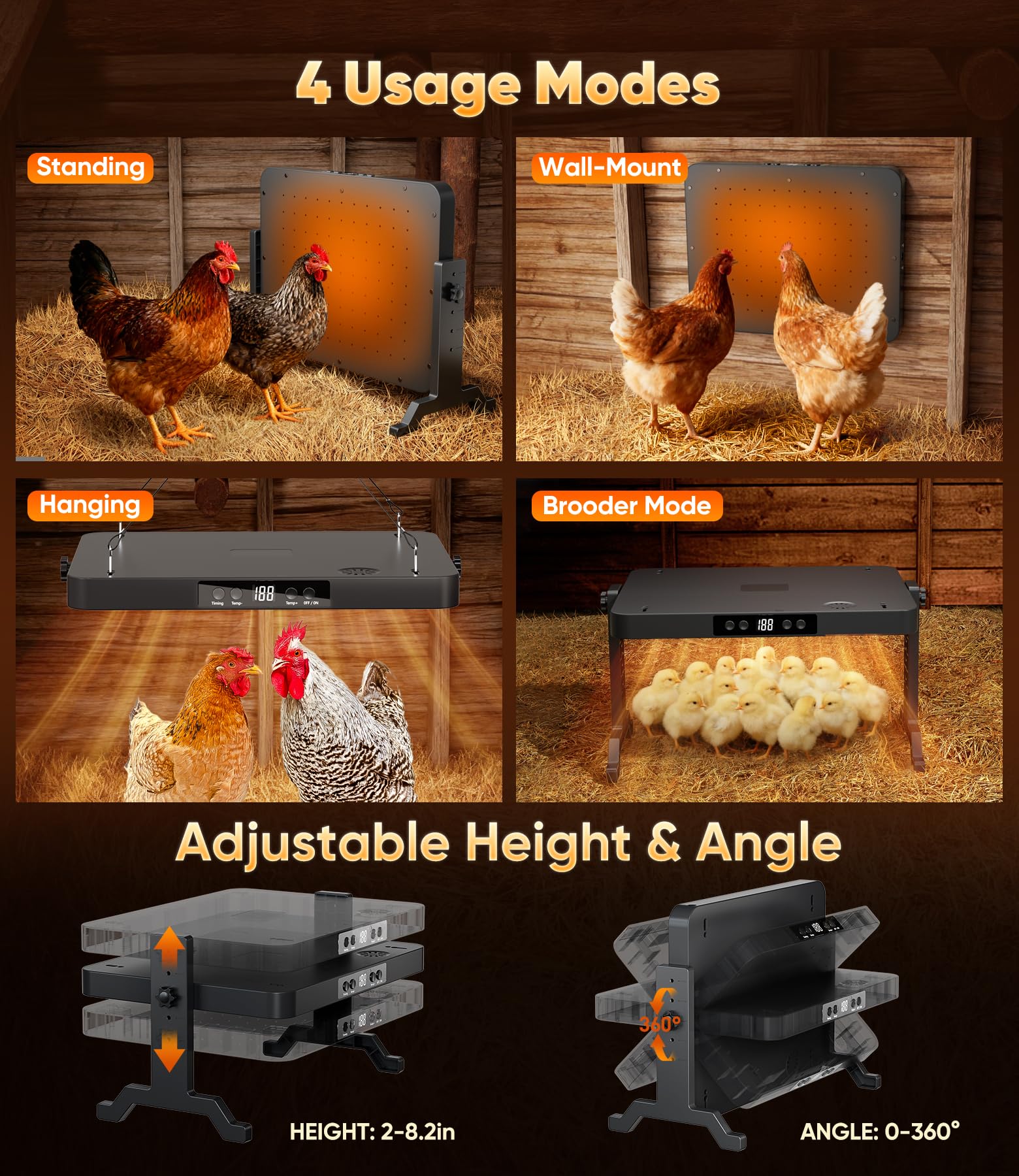 Package contents of ILOJUST Smart Chicken Coop Heater
