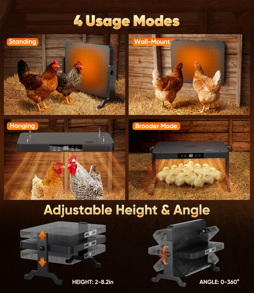 Package contents of ILOJUST Smart Chicken Coop Heater