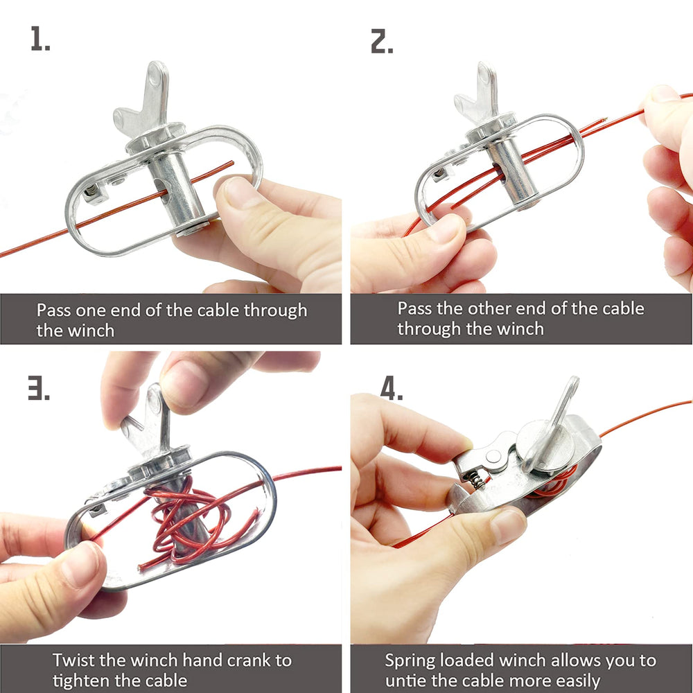 Package contents of Joilery Pool Cover Cable and Winch Kit