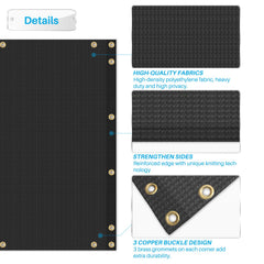 Package contents of Patio privacy screen with zip ties