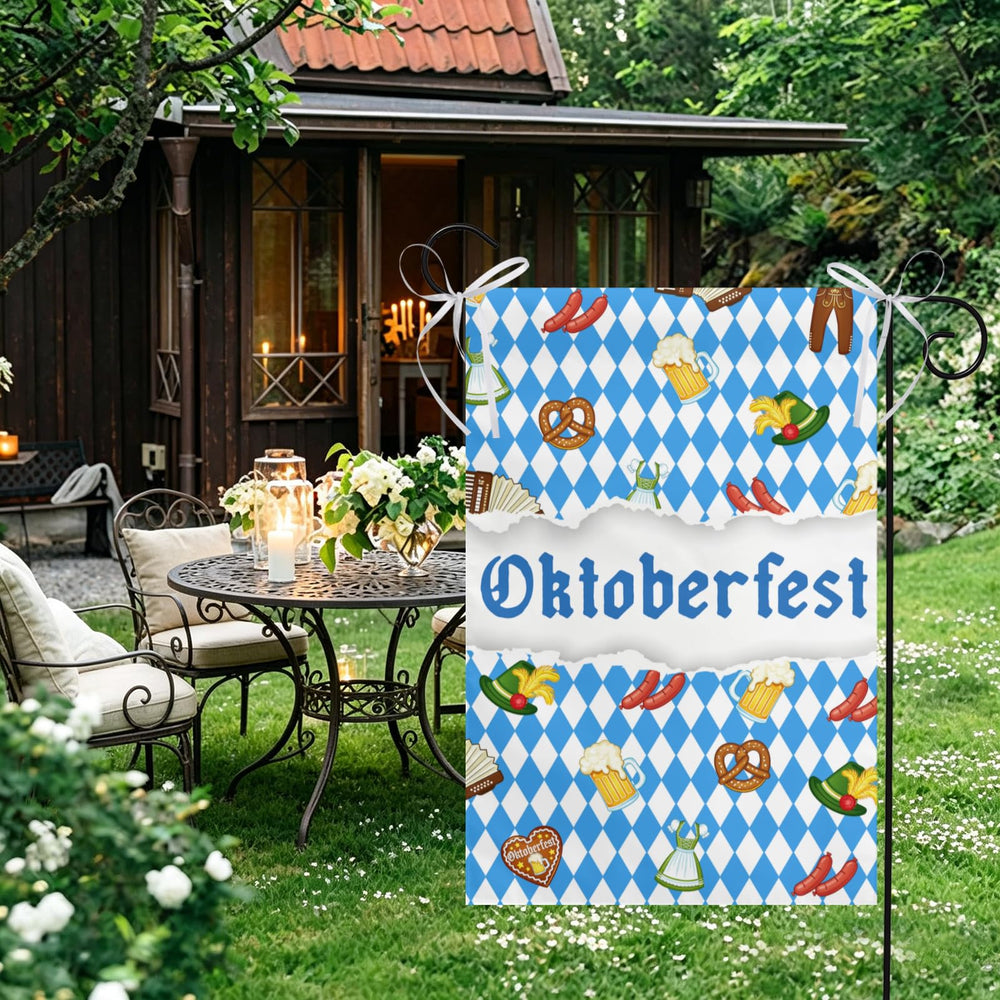 Package contents of the Oktoberfest Garden Flag