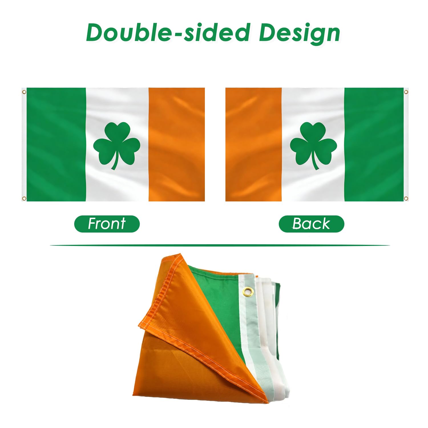 Package dimensions of AhfuLife Shamrock Flag Banner