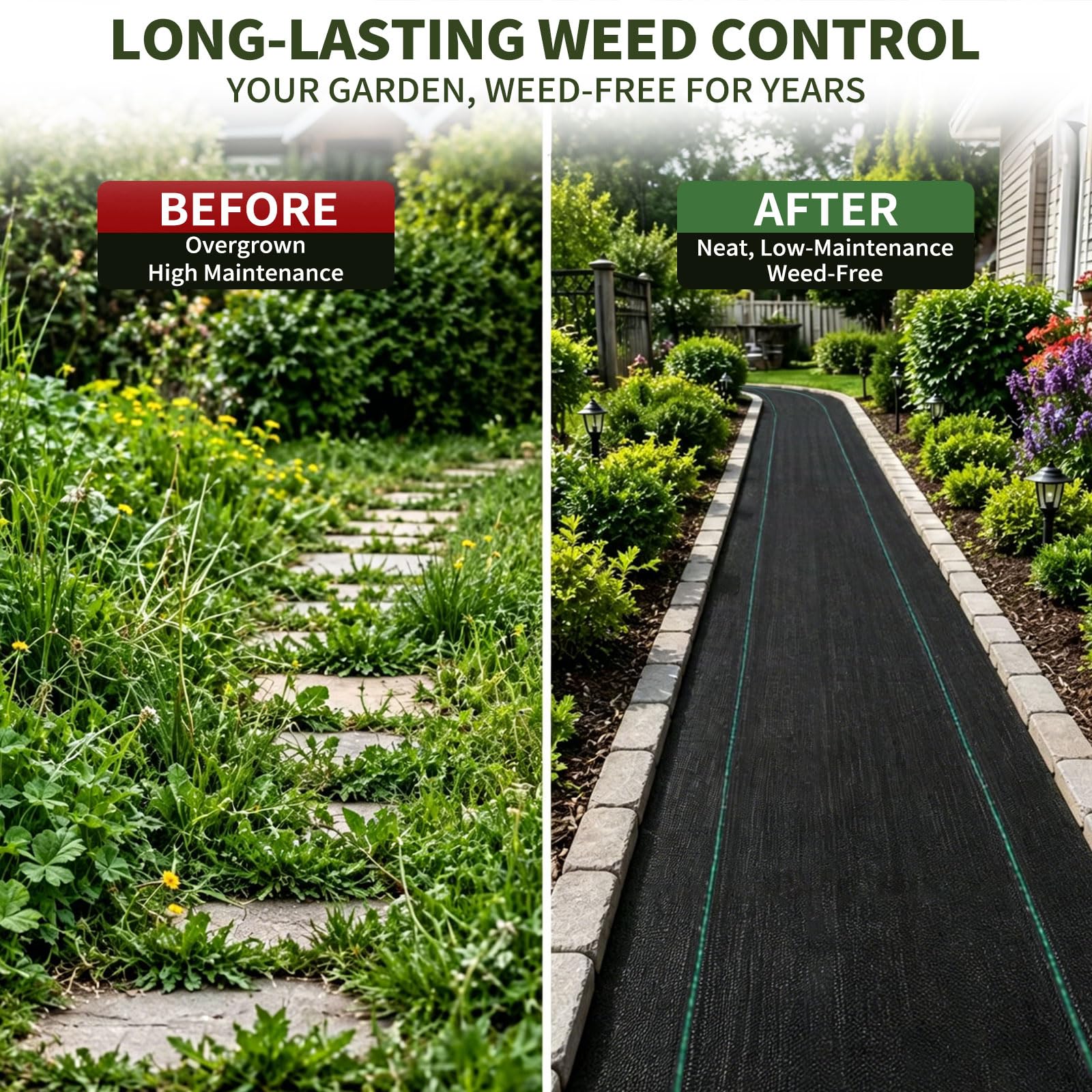 Package dimensions of EXTRAEASY Landscape Fabric Weed Barrier