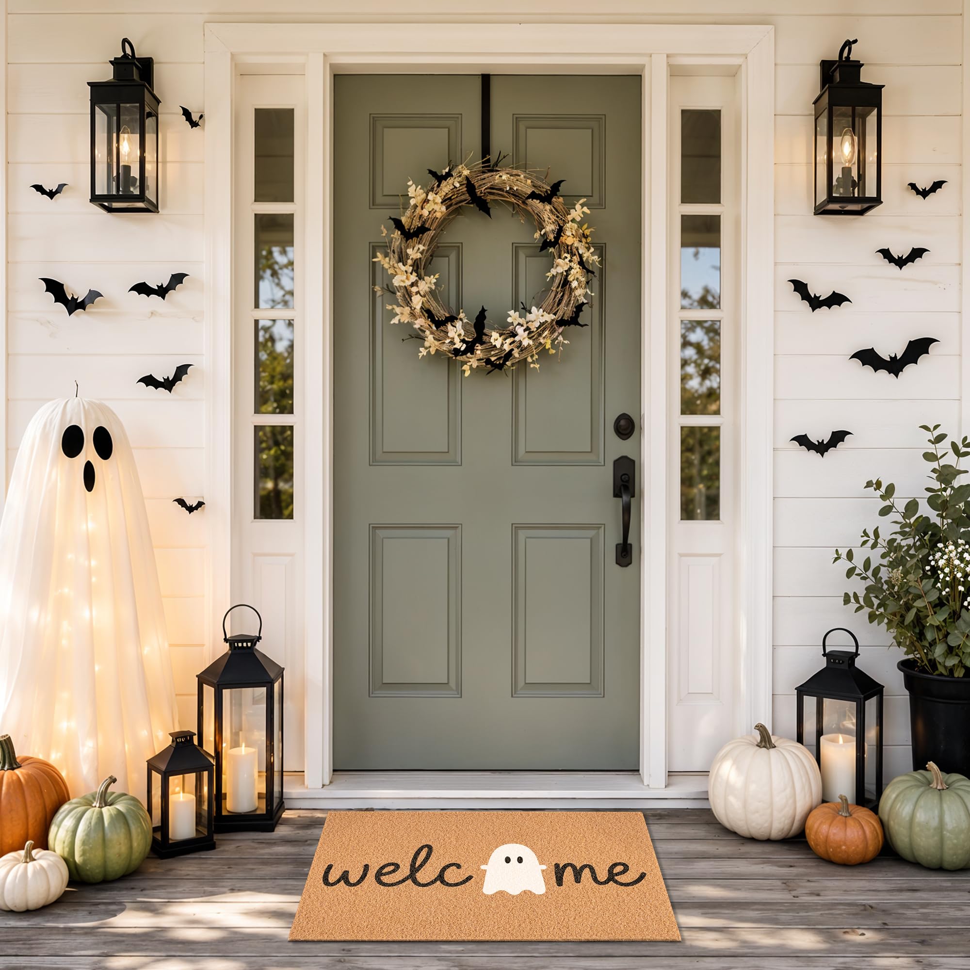 Package dimensions of Fttoyoly Ghost Welcome Door Mat