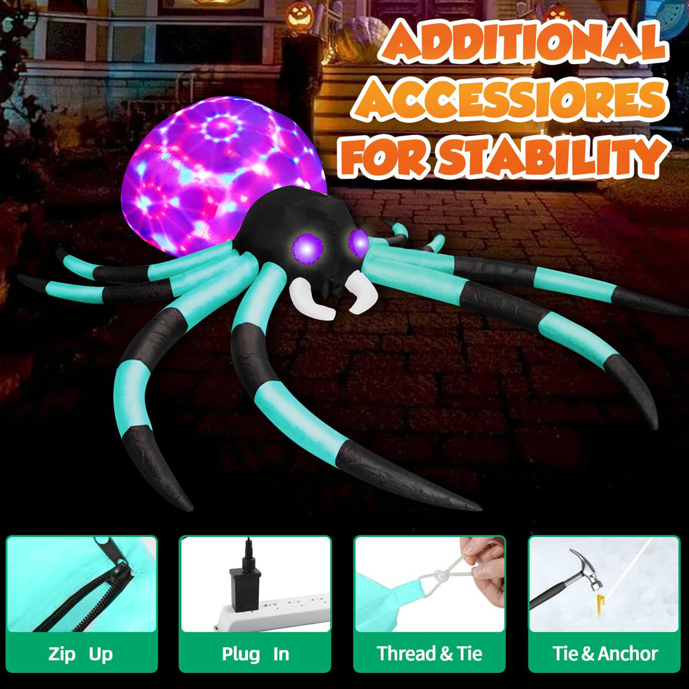 Package dimensions of zukakii inflatable spider decoration