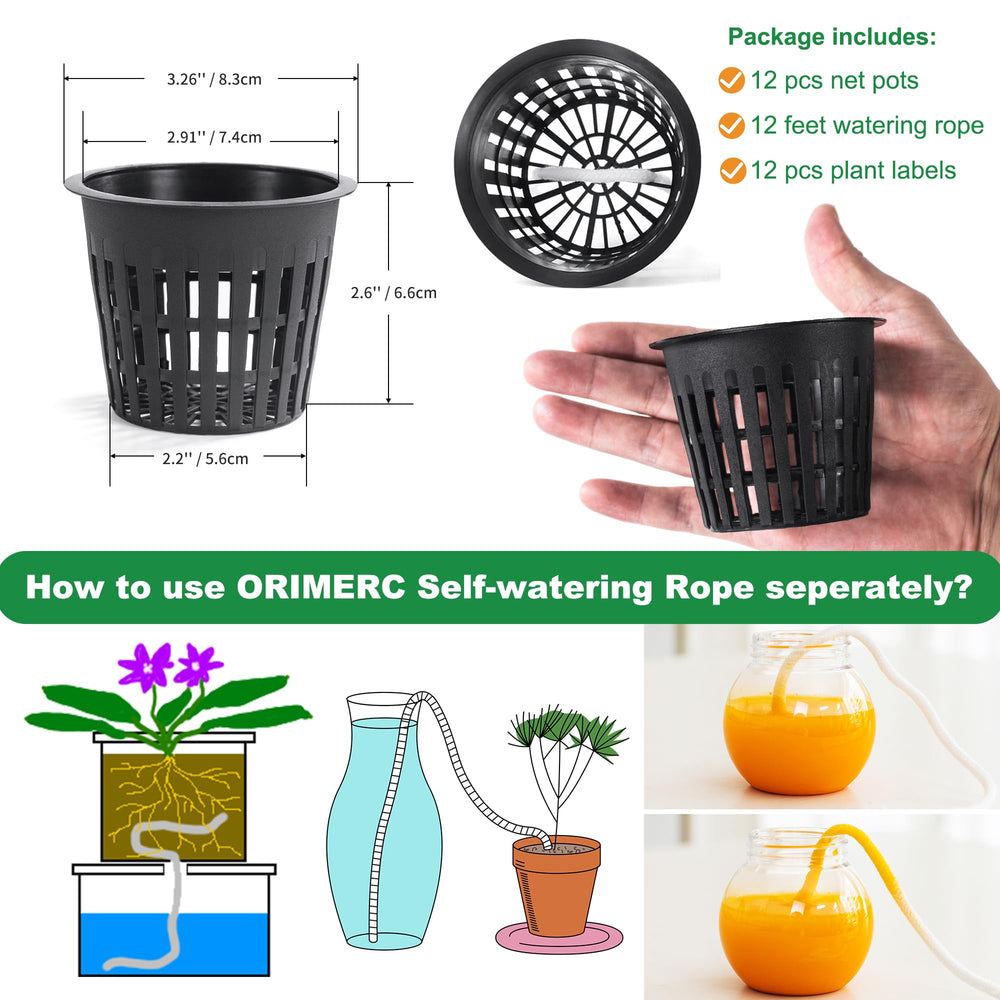 Package of 12 ORIMERC net cups for hydroponics