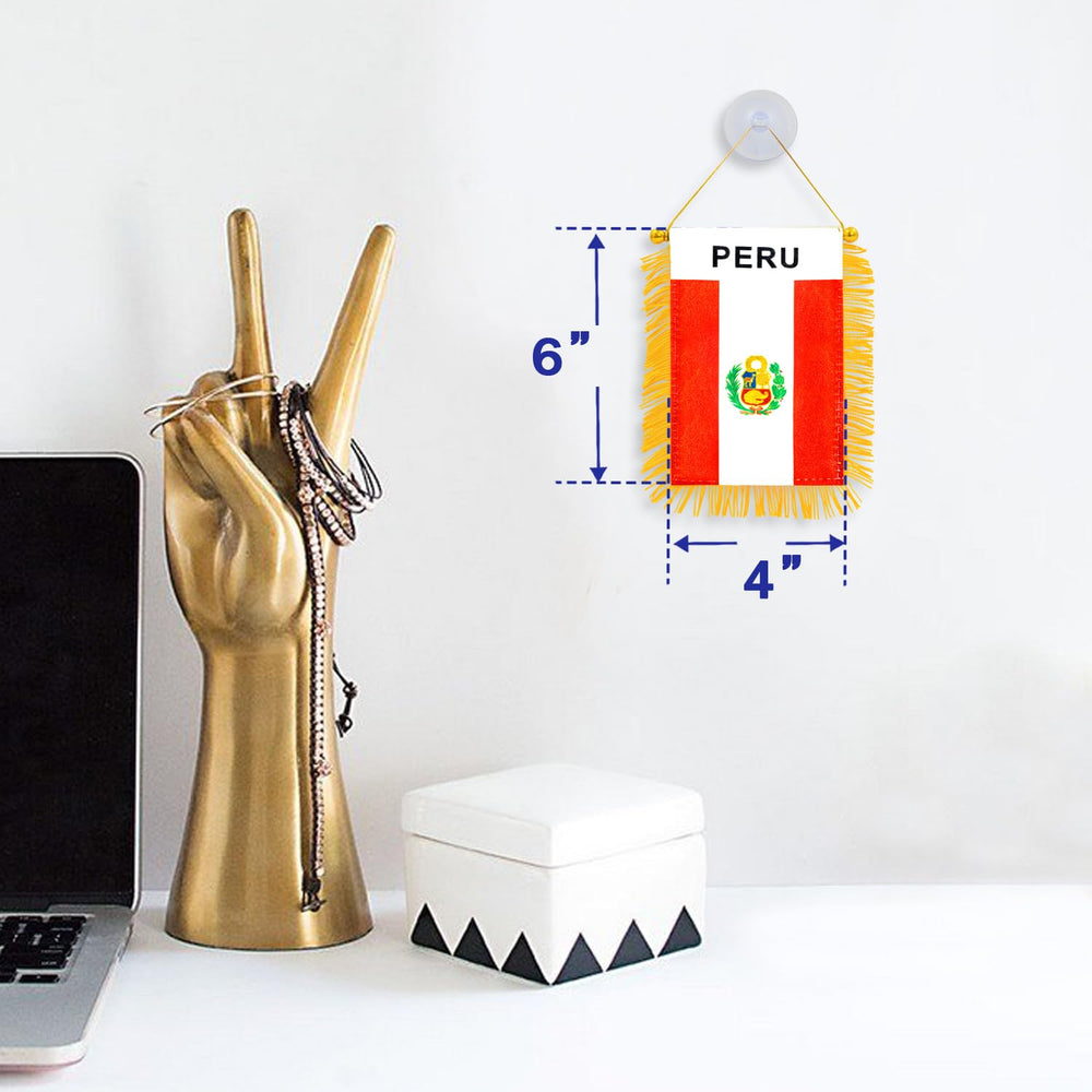 Package of Anley Peru Fringy Flag 4 X 6 inch