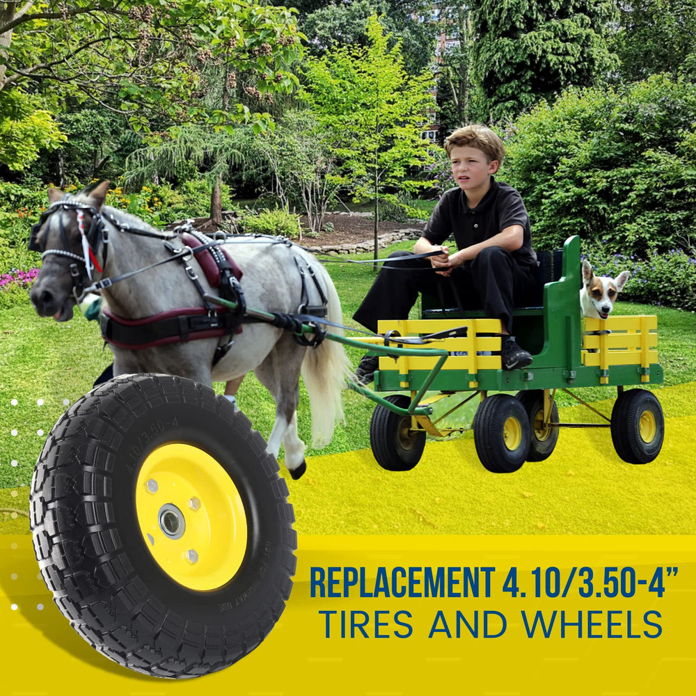 Package of AR-PRO 10-inch solid tire and wheel assembly