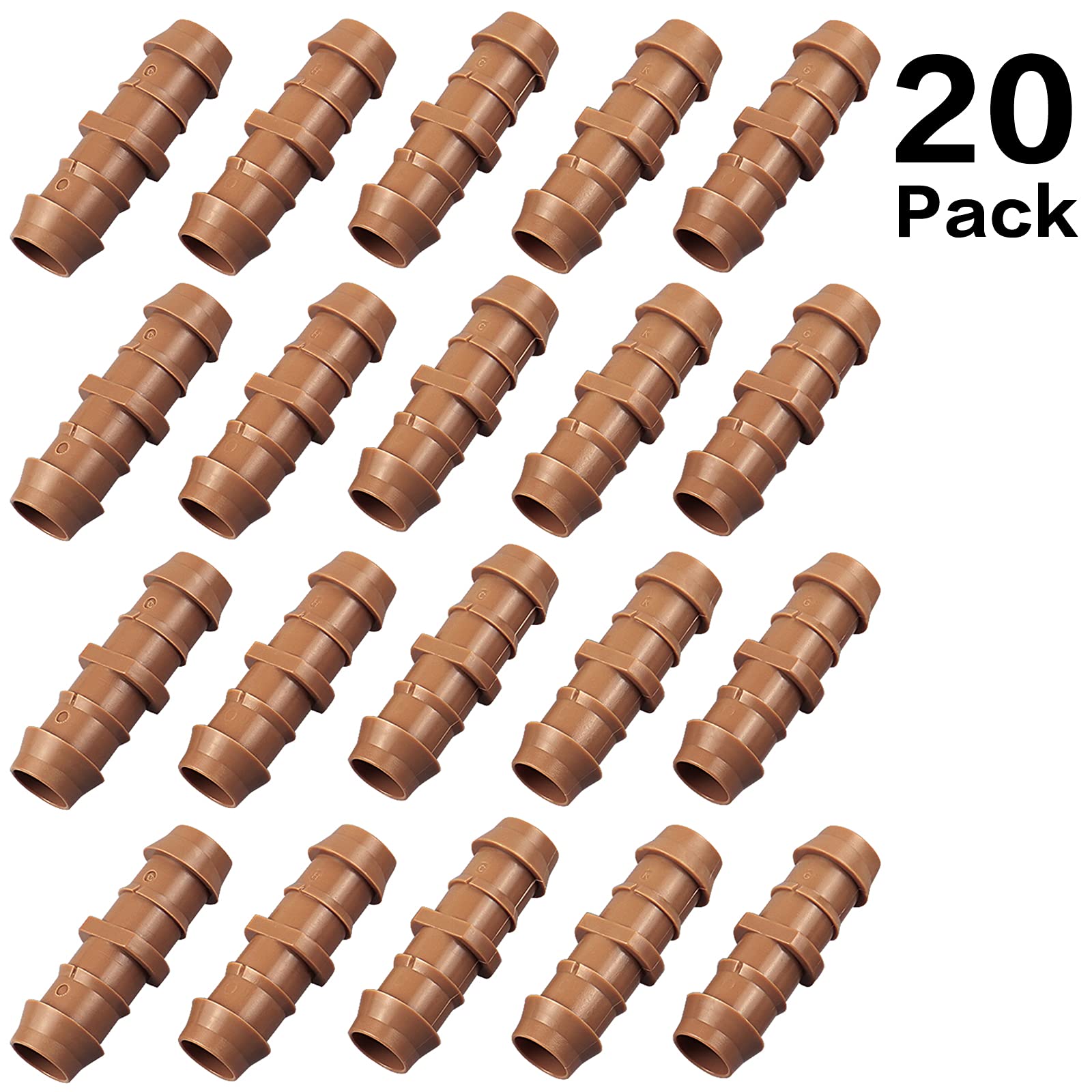 Package of Arfun 20-Pack drip irrigation barbed couplings