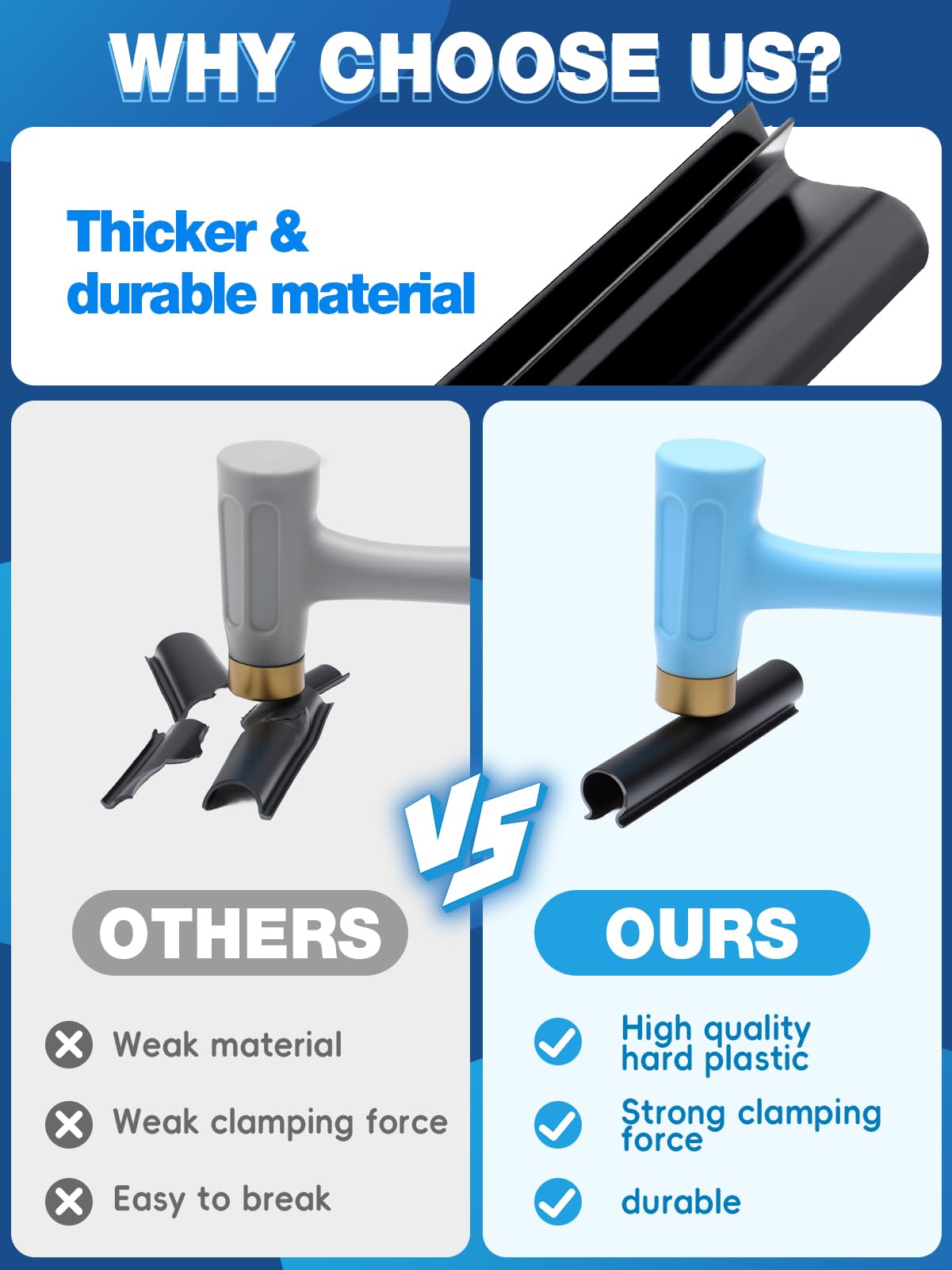 Package of Aulock winter pool cover clips with dimensions