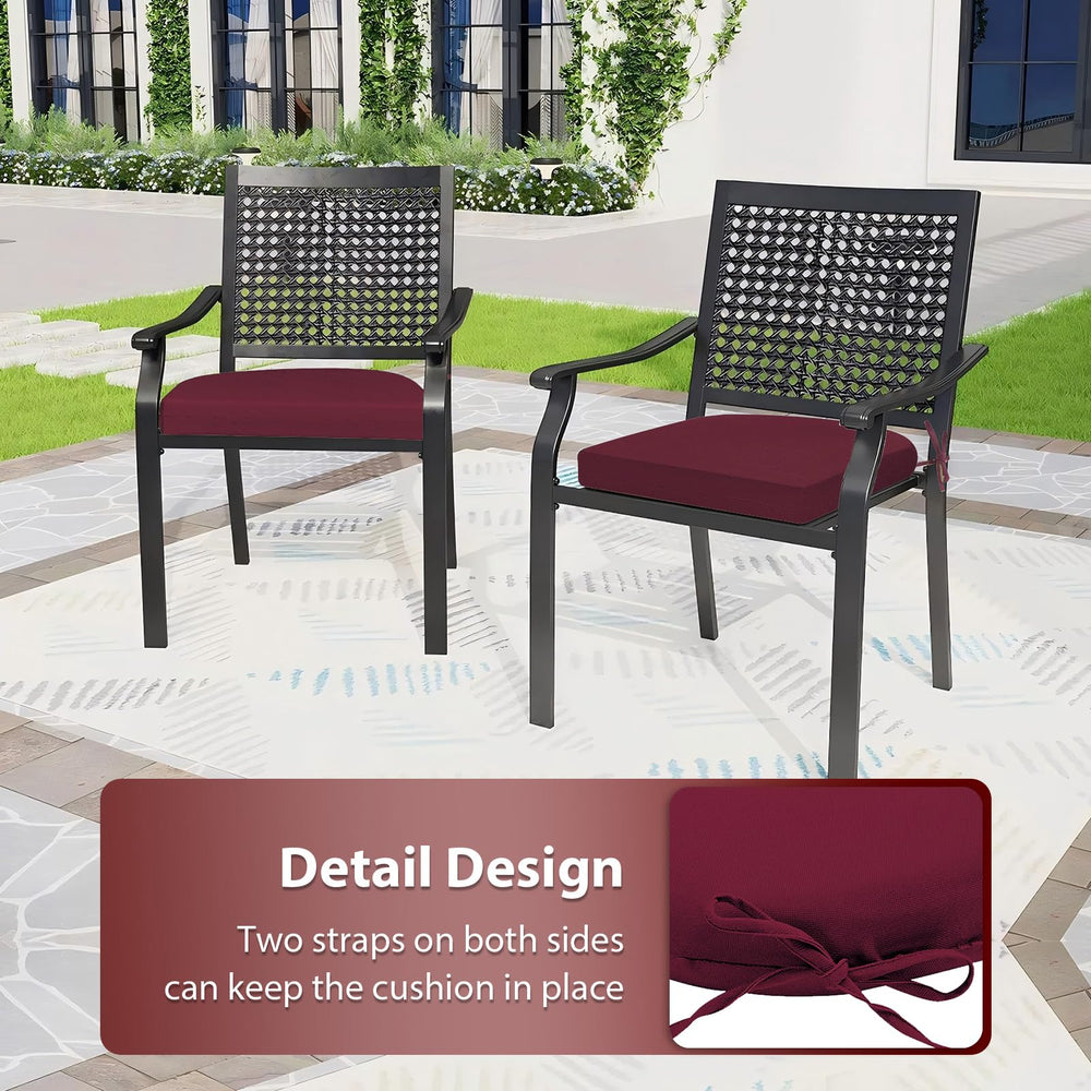 Package of HOMELYSIAN Outdoor Chair Cushions vacuum sealed