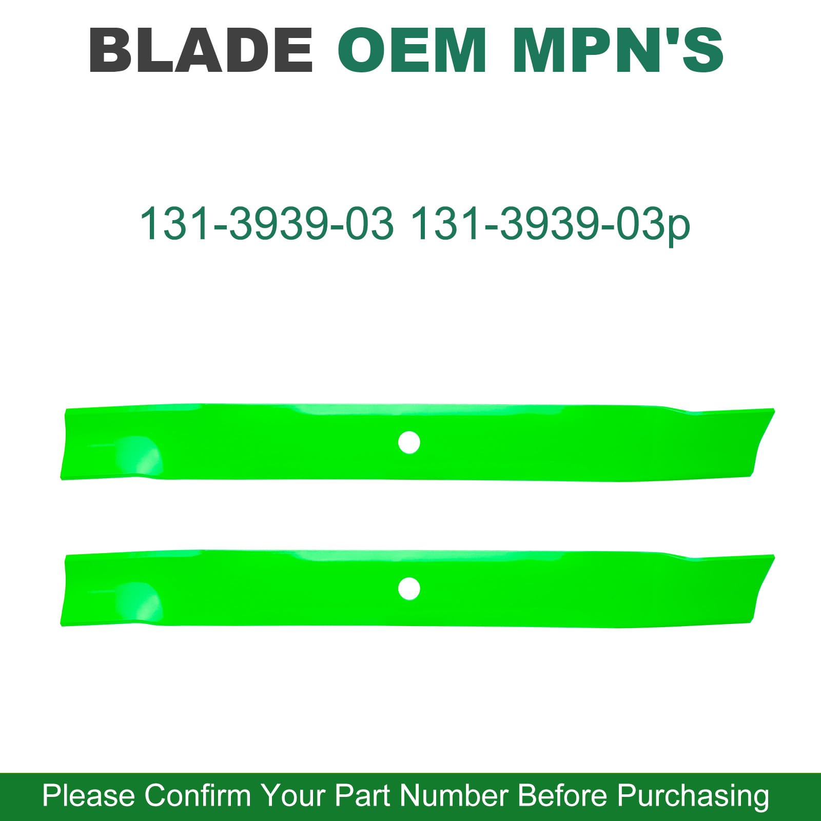 Package of JSXDNWYJ mower blades for Toro and Exmark