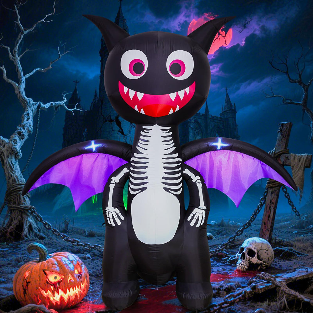 Package of MGparty 6.8FT Halloween Inflatable Dragon