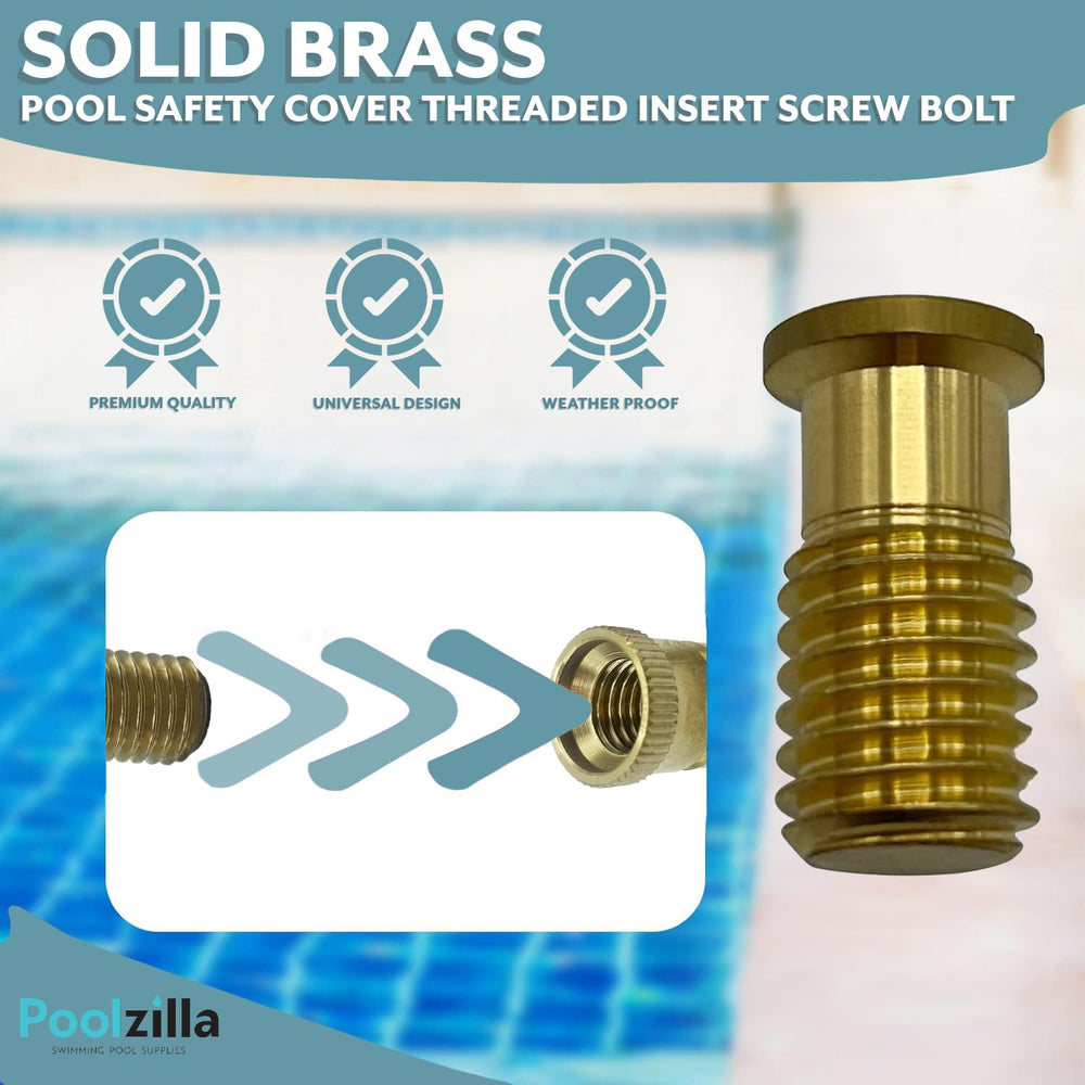 Package of Poolzilla pool safety cover screw bolts