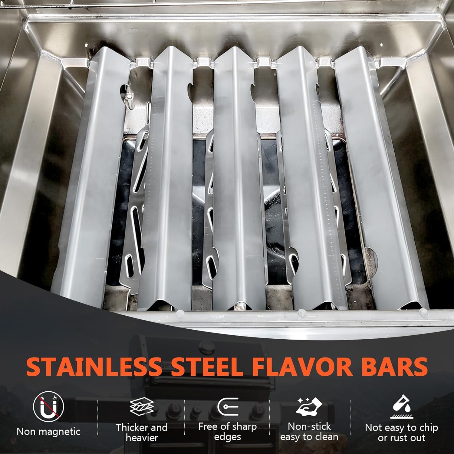 Package of QuliMetal flavorizer bars and heat deflectors