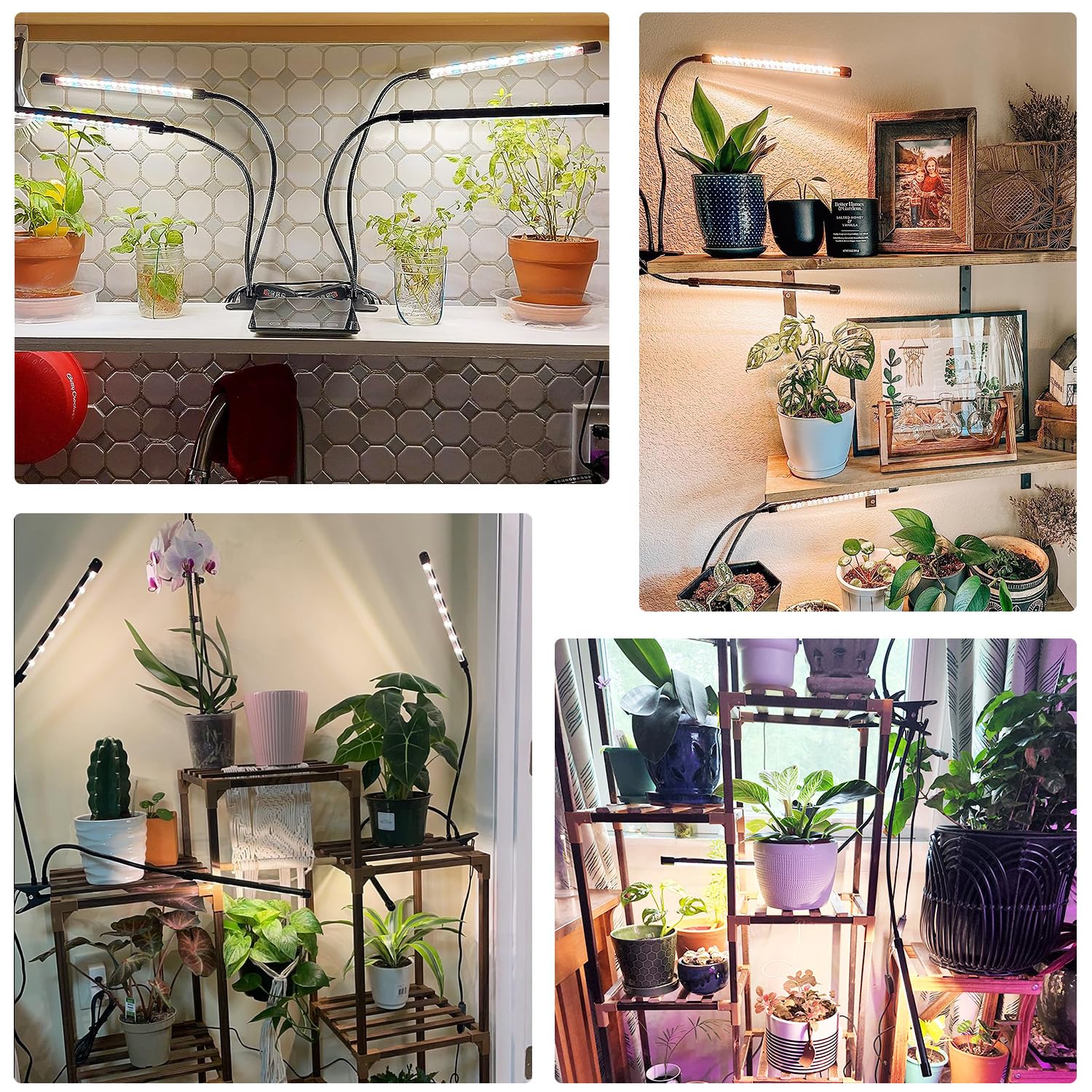Package of SDOVUERC Grow Lights including two bulbs