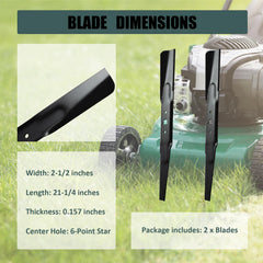 Package of ZALANA 42" high lift blades showing two blades