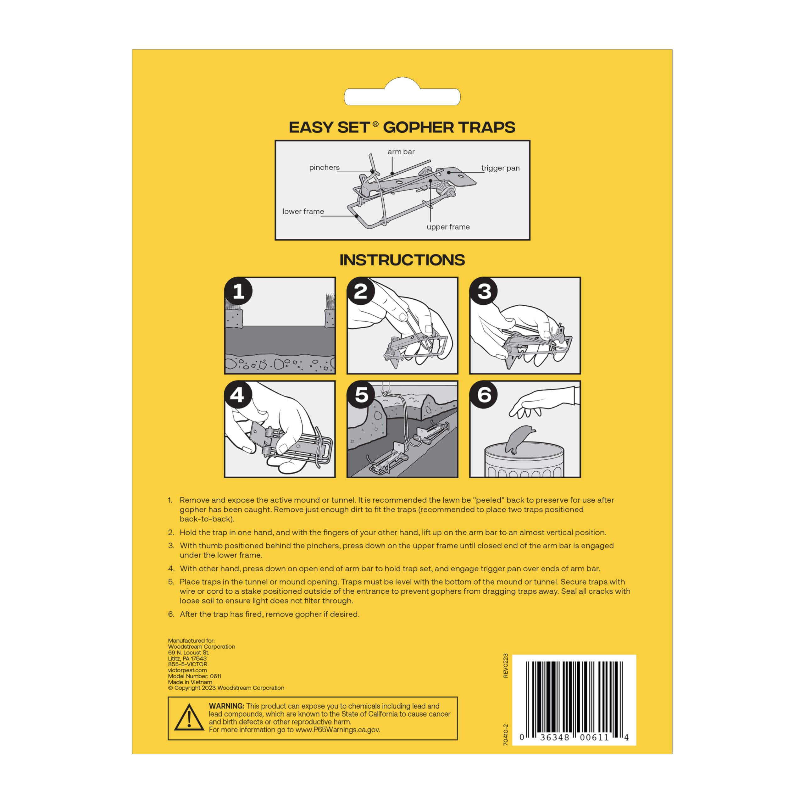 Package view of Victor Easy Set Gopher Trap 2-Pack