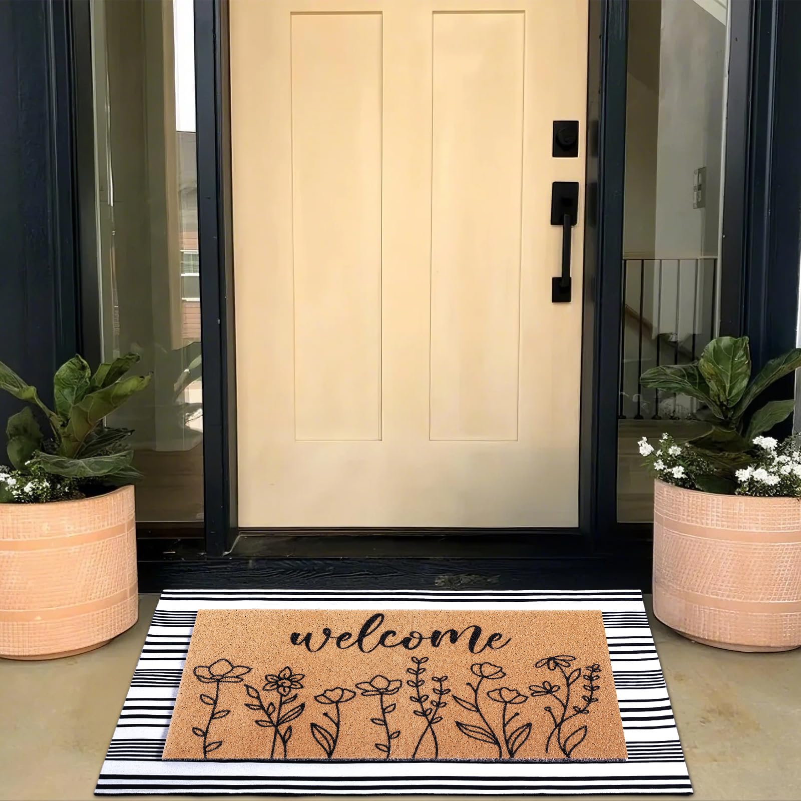 Packaged Drydiet Fall Wildflower Door Mat Set dimensions and details