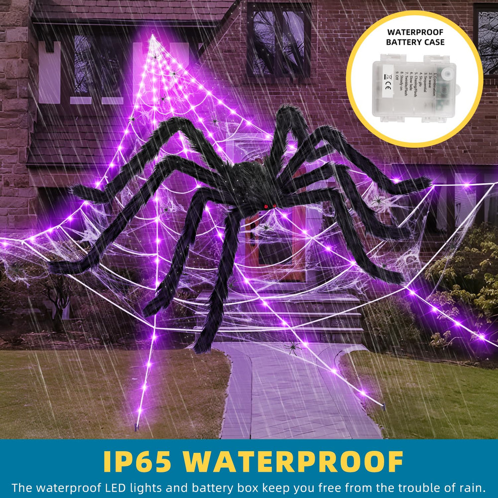 Packaged Halloween spider web decoration from inin