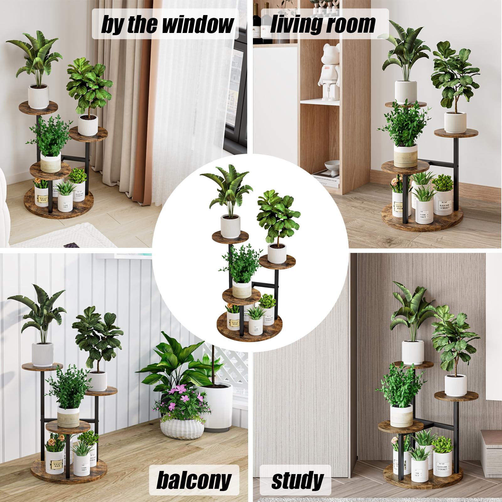 Packaged INGIORDAR 4 Tier Plant Stand ready for delivery
