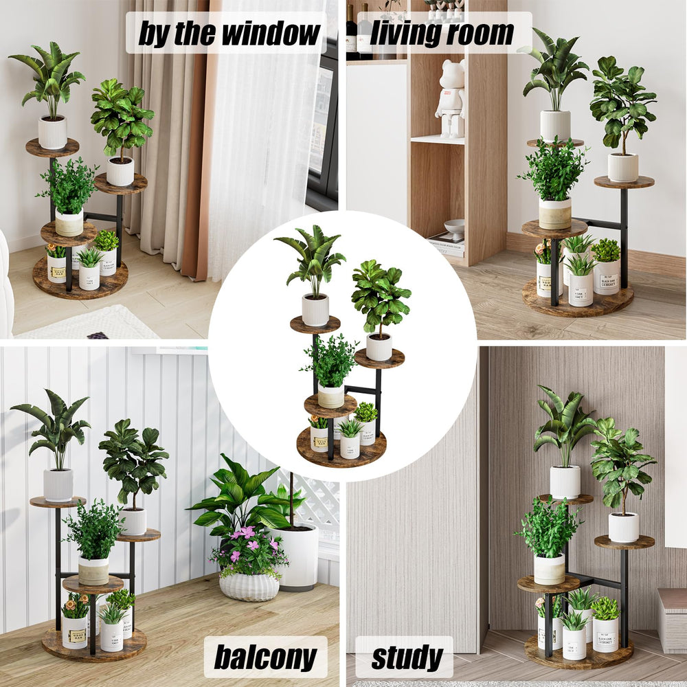 Packaged INGIORDAR 4 Tier Plant Stand ready for delivery
