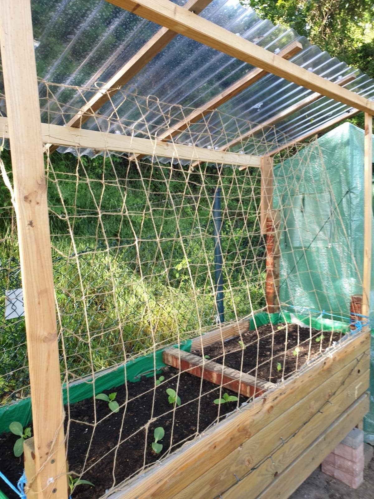 Packaged Miuezuth Jute Trellis Netting for easy storage