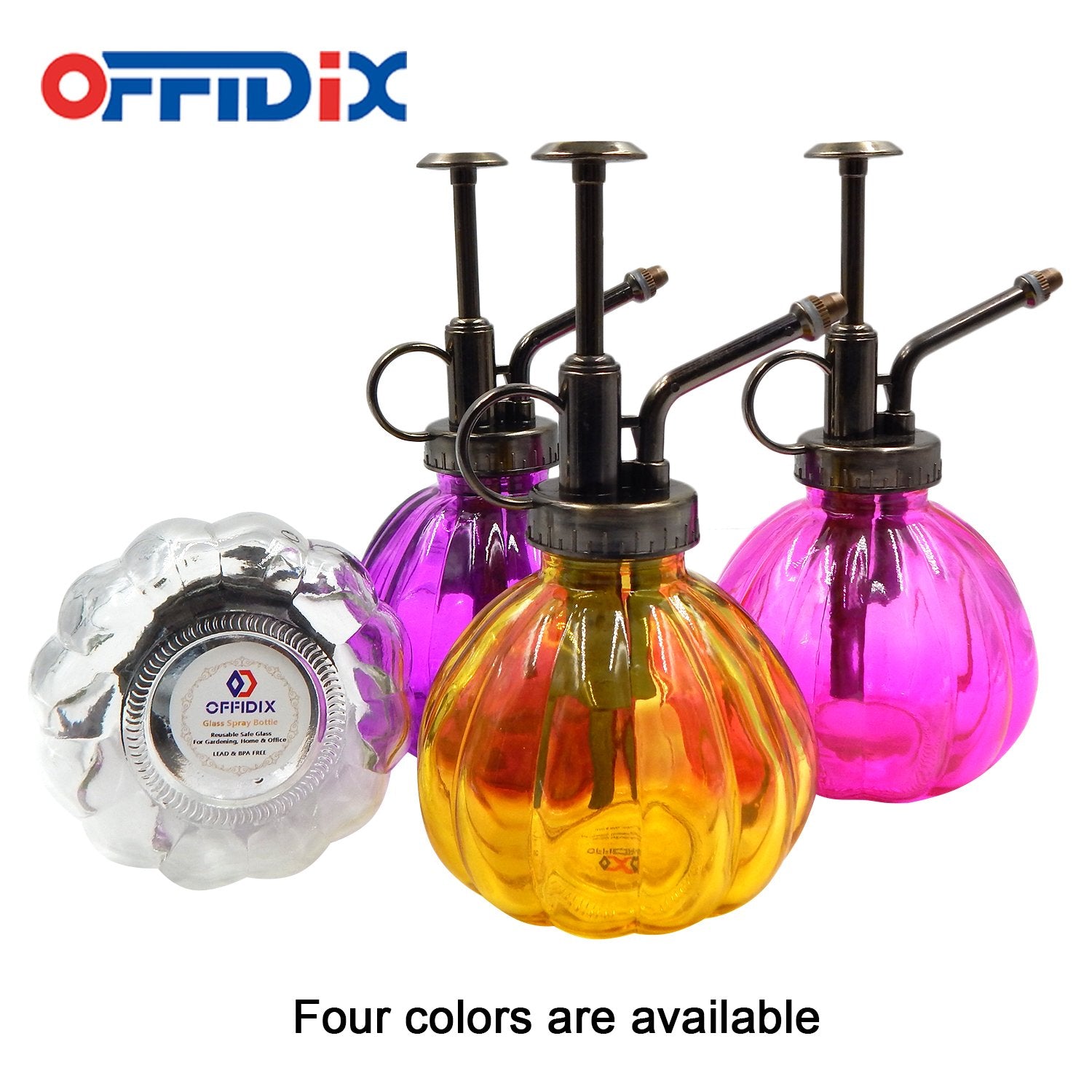 Packaged OFFIDIX Glass Watering Spray Bottle ready for gifting