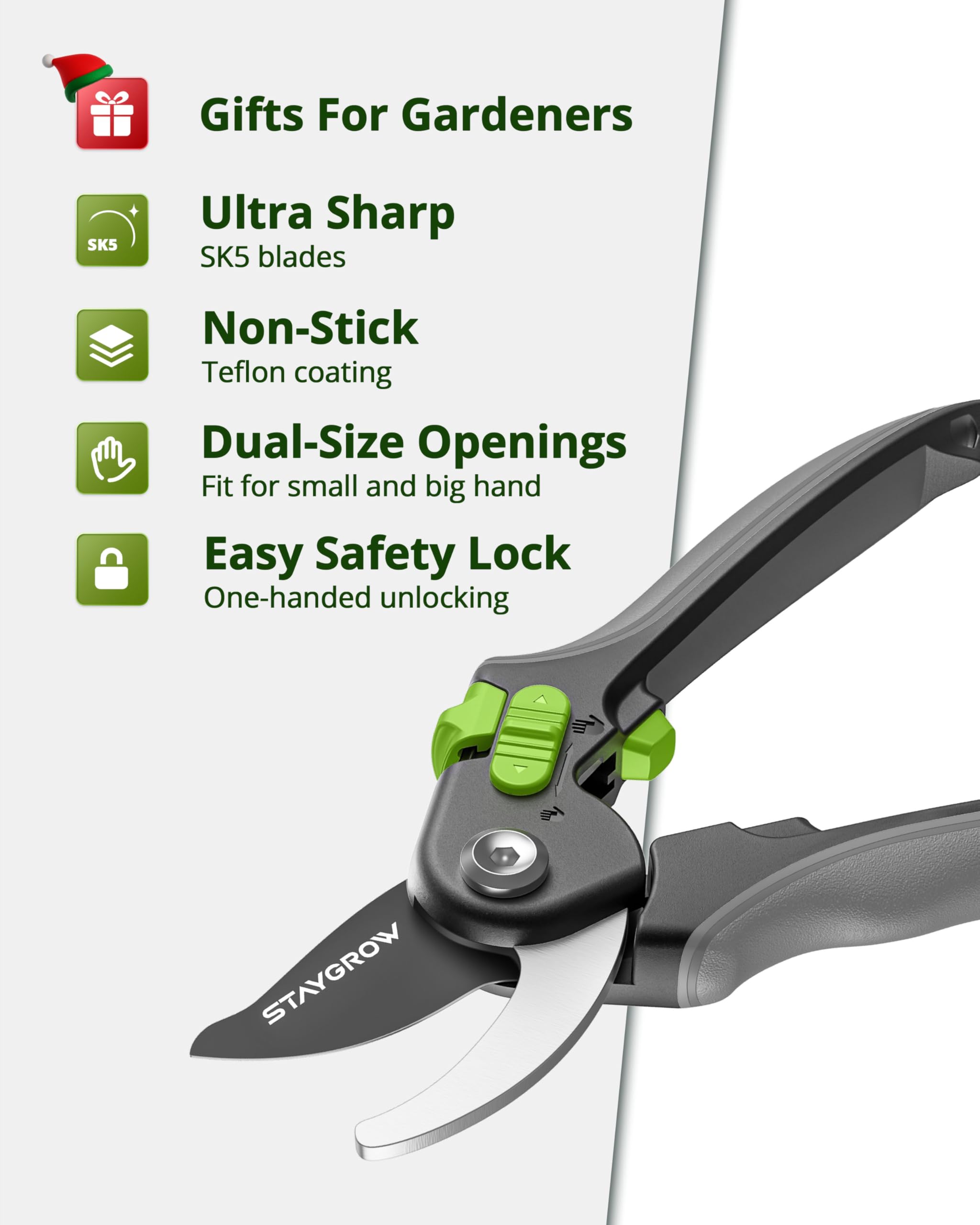 Packaged STAYGROW 8.5" pruning shears on display