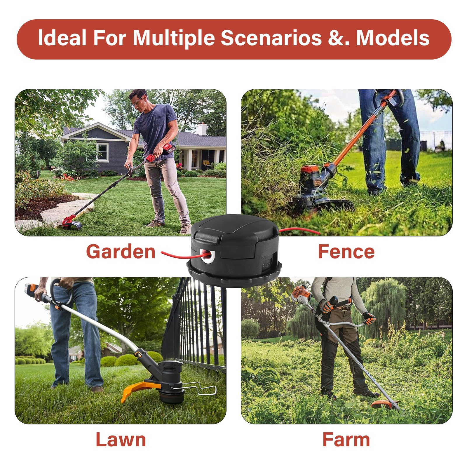 Packaging for VIABRICO 3 Pack String Trimmer Head