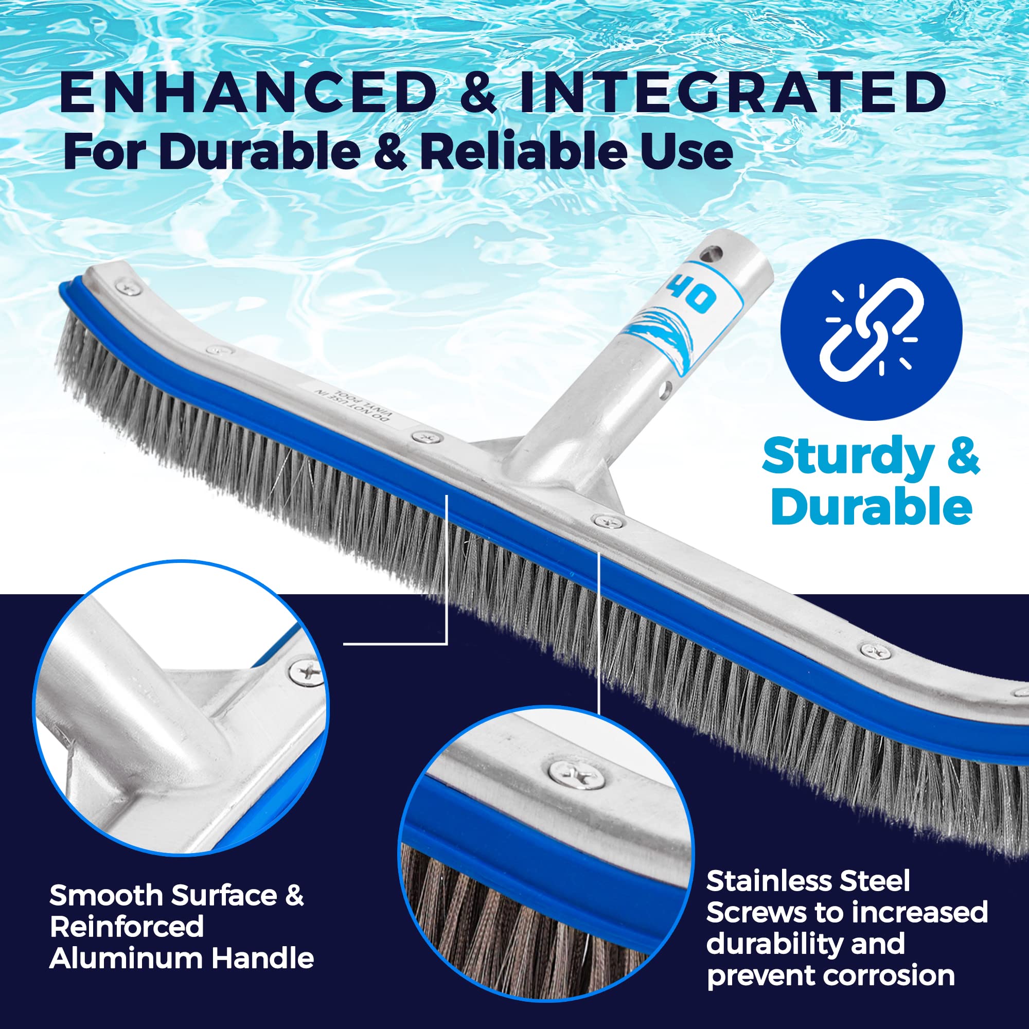 Packaging of 440 Heavy-Duty Pool Brush