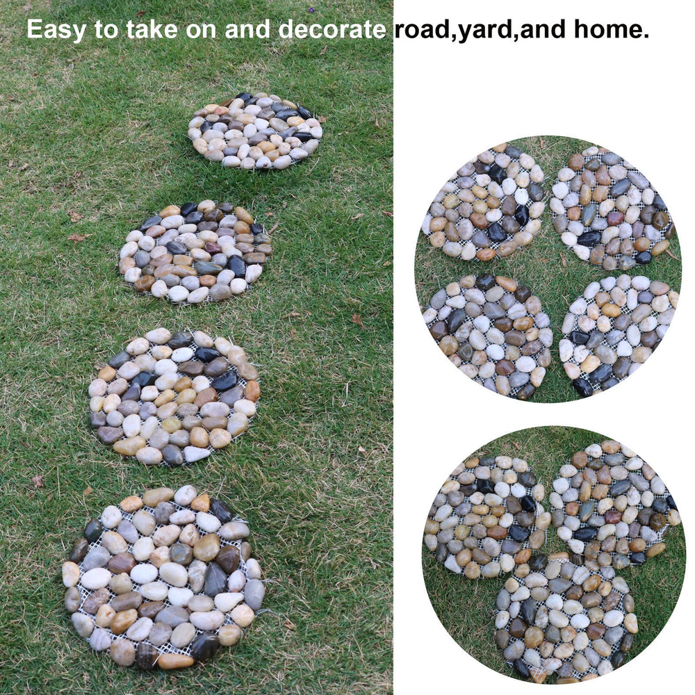 Packaging of 6-piece set of Natural Pebble Stepping Stones