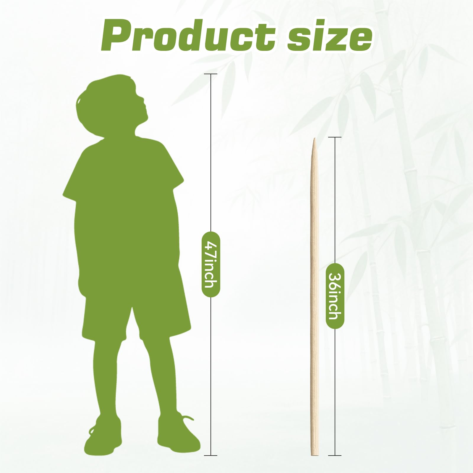 Packaging of Aerisque bamboo skewers showing product information