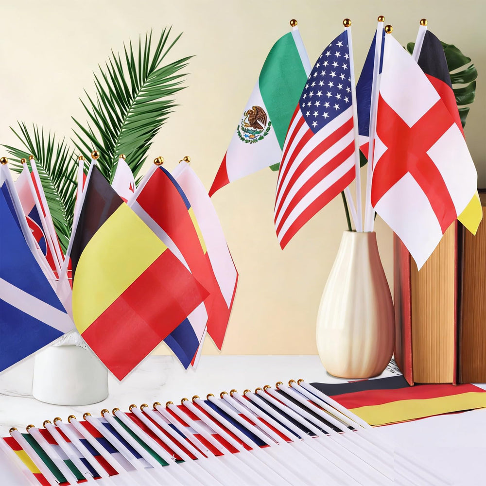 Packaging of AhfuLife handheld flags for World Soccer event