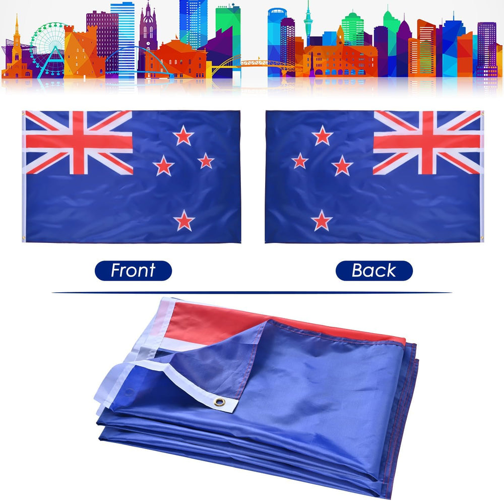 Packaging of AhfuLife New Zealand Flag with dimensions