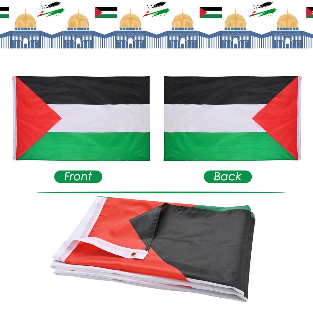 Packaging of AhfuLife Palestine Flag with product details
