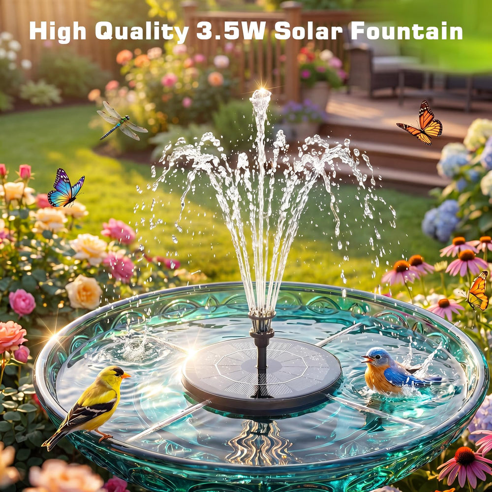 Packaging of AISITIN Solar Fountain with product details