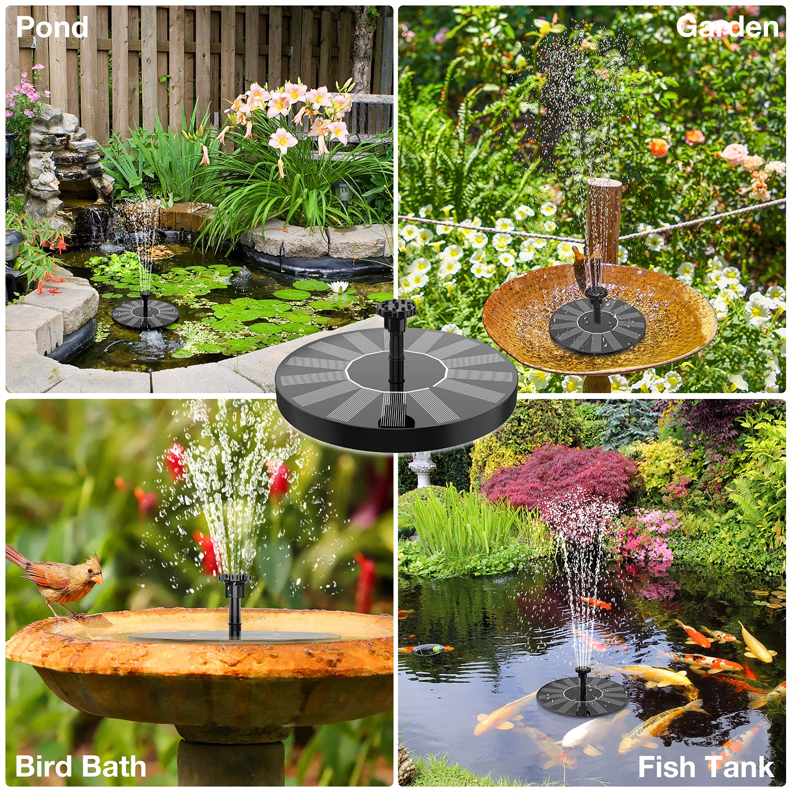 Packaging of AISITIN Solar Powered Garden Fountain