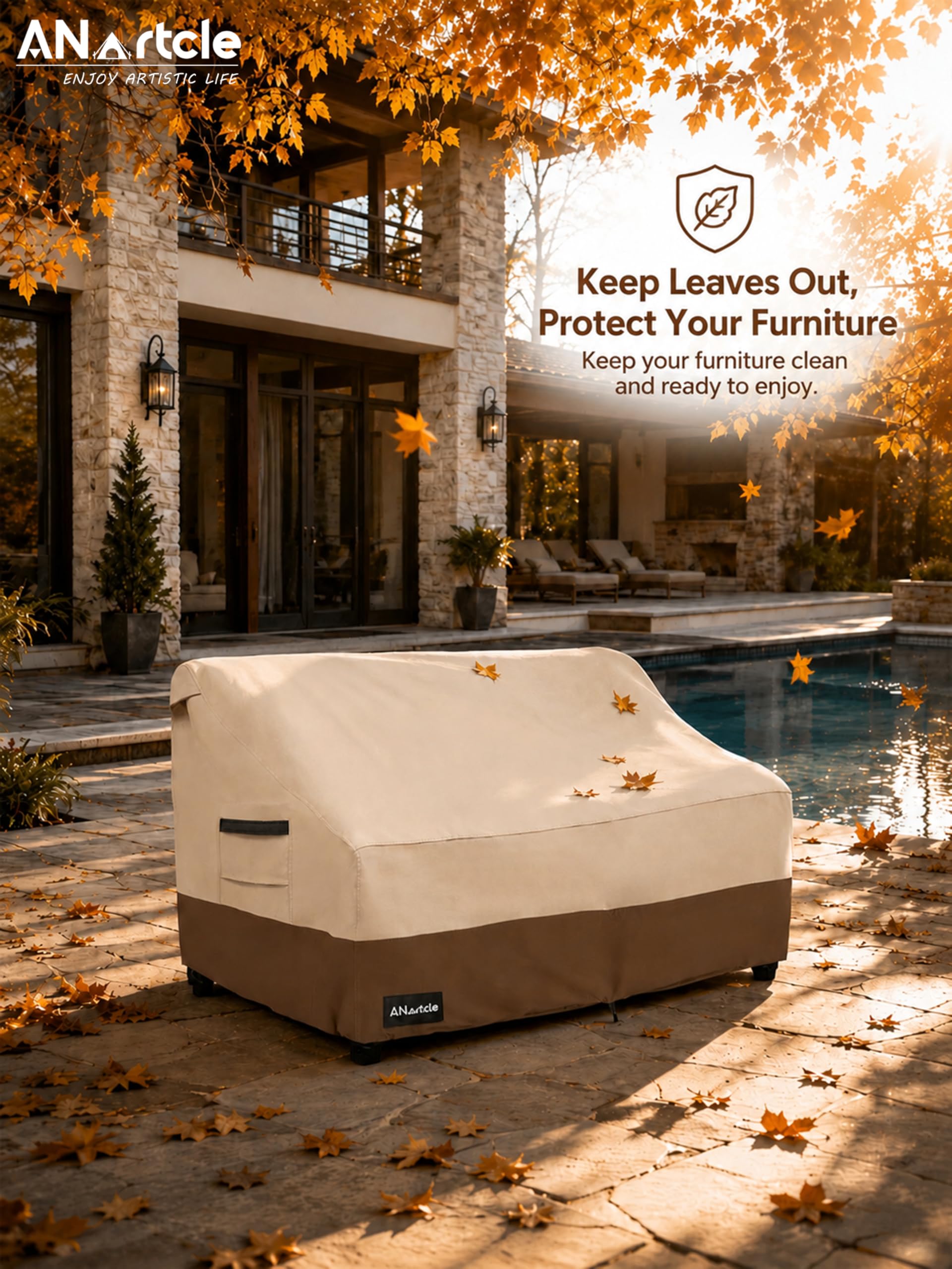 Packaging of ANartcle Patio Sofa Cover