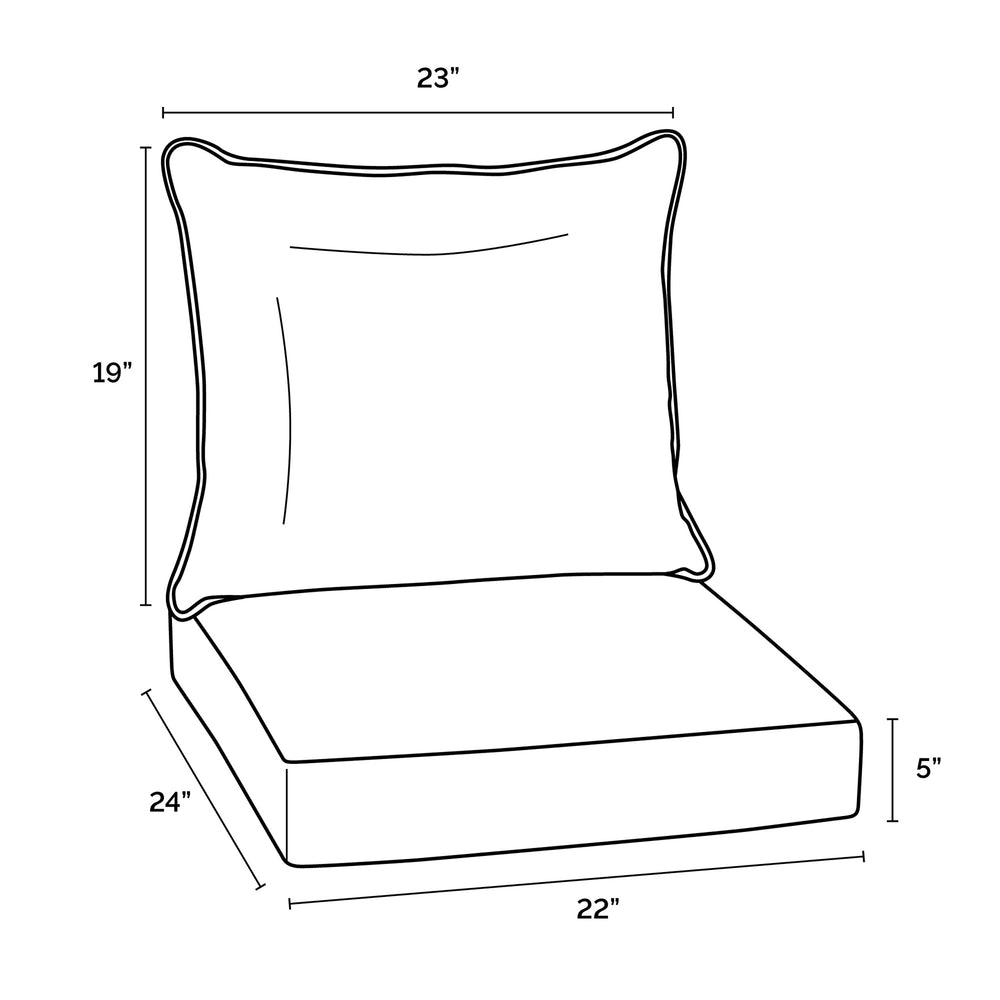 Packaging of Arden Selections Deep Seat Cushion Set