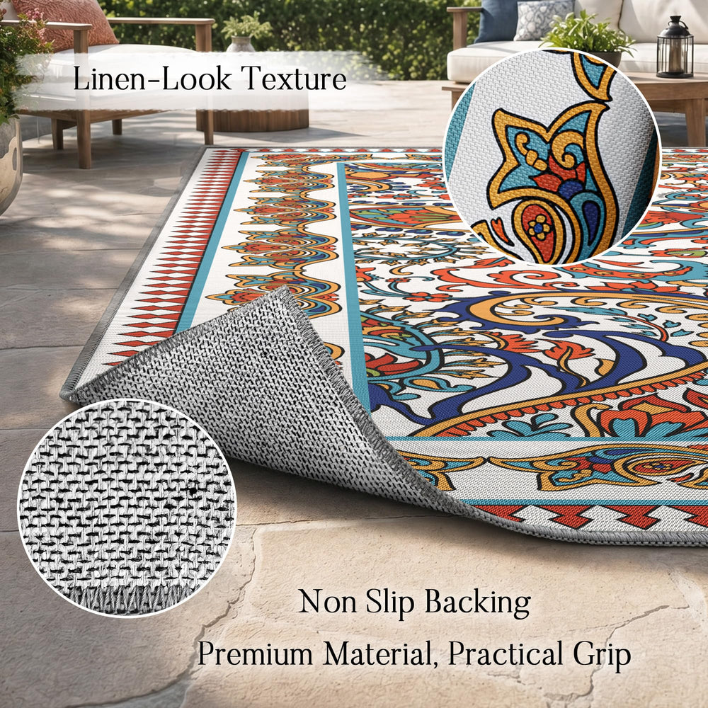 Packaging of Arenarug Paisley Waterproof Outdoor Rug