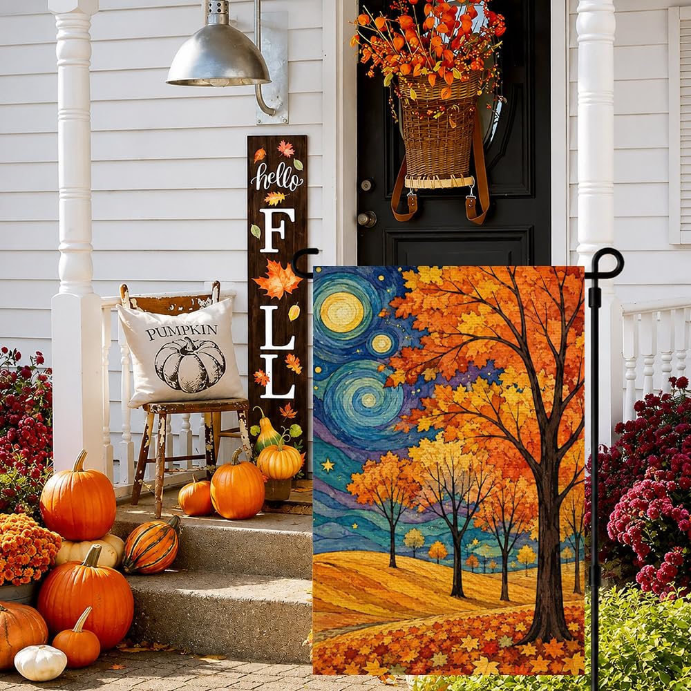 Packaging of ARGOOGF Fall Garden Flag with dimensions