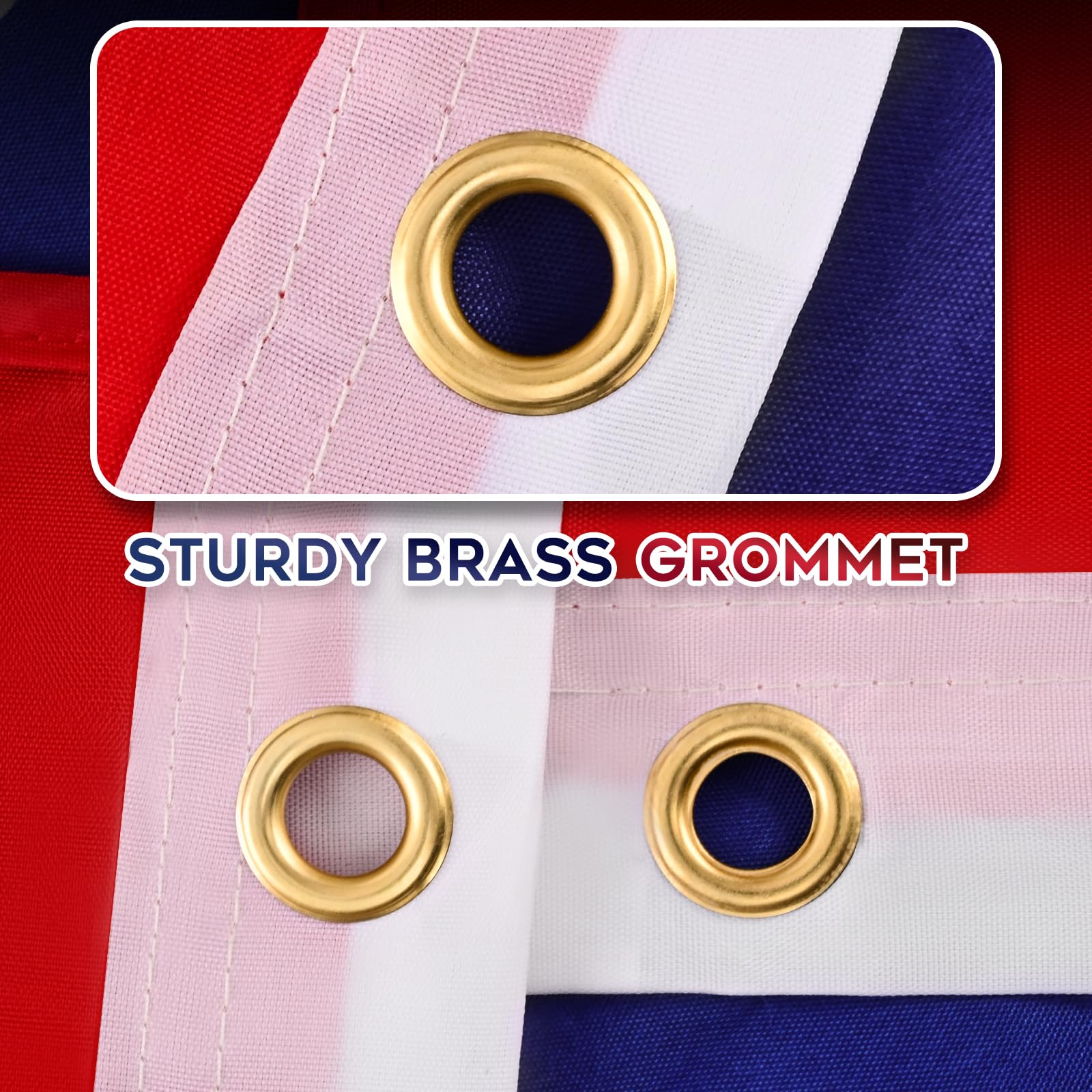 Packaging of ASPMIZ American Flag Bunting with accessories