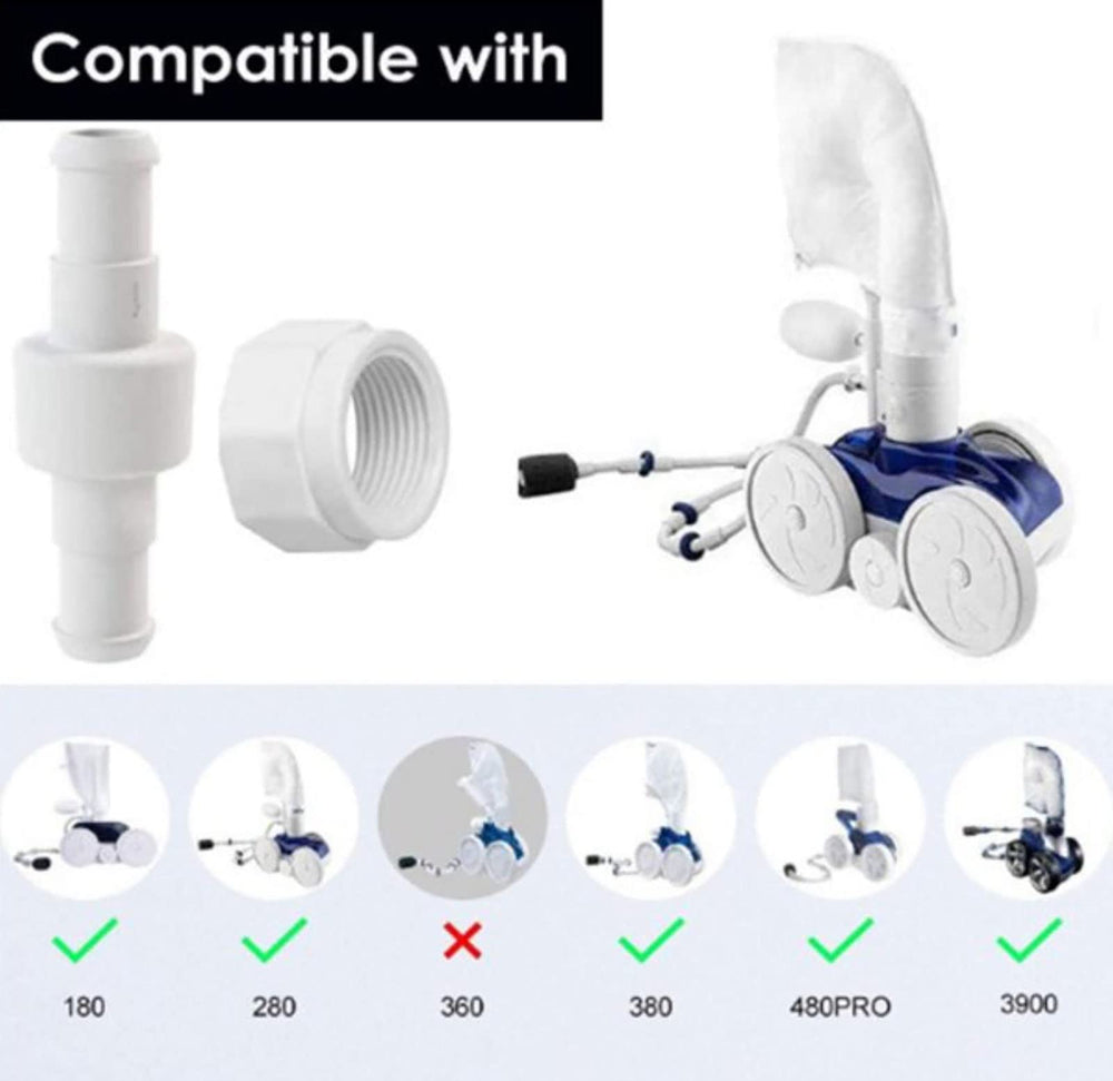 Packaging of ATIE Pool Cleaner Hose Swivel and Nut Combo Kit