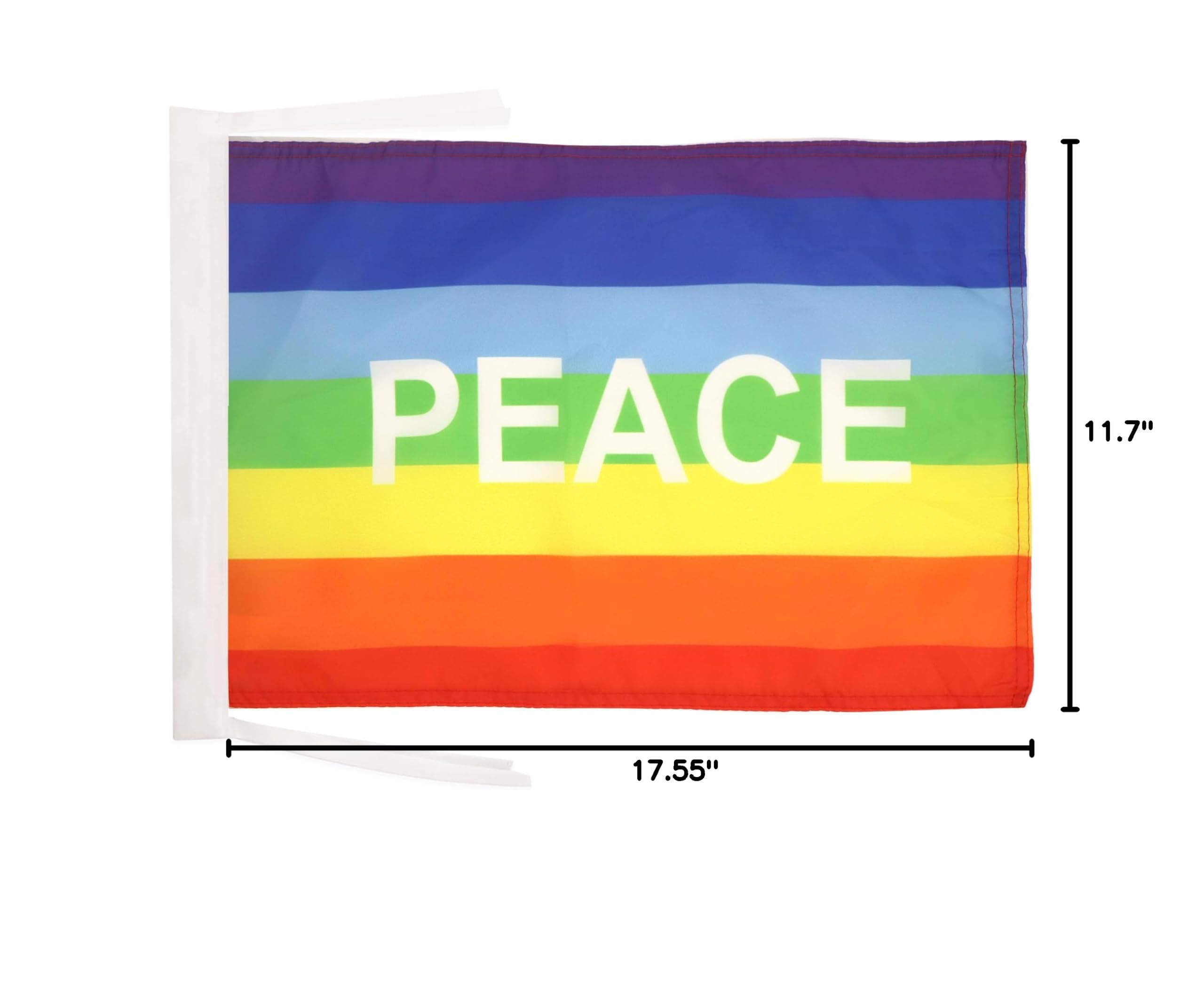 Packaging of AZ FLAG Rainbow Peace Letter Flag in polybag