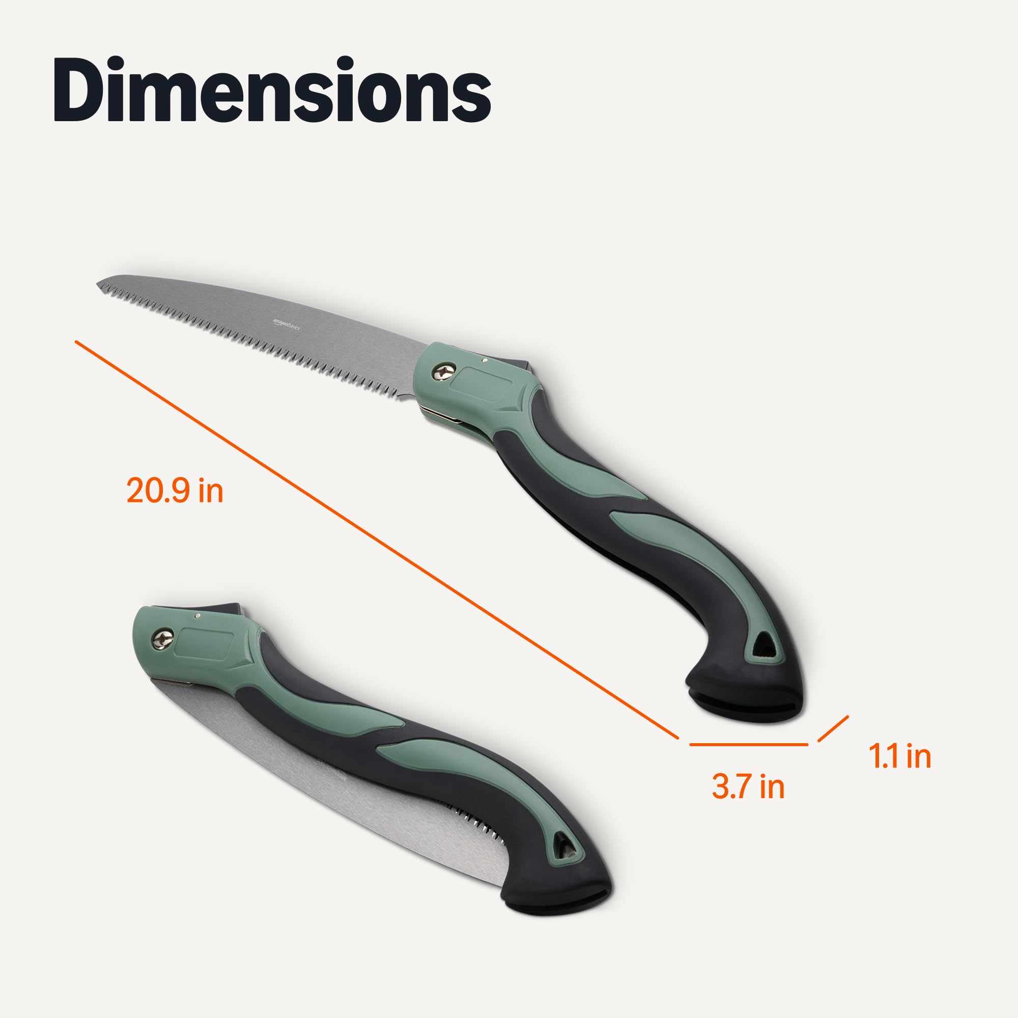 Packaging of Basics pruning saw with product details